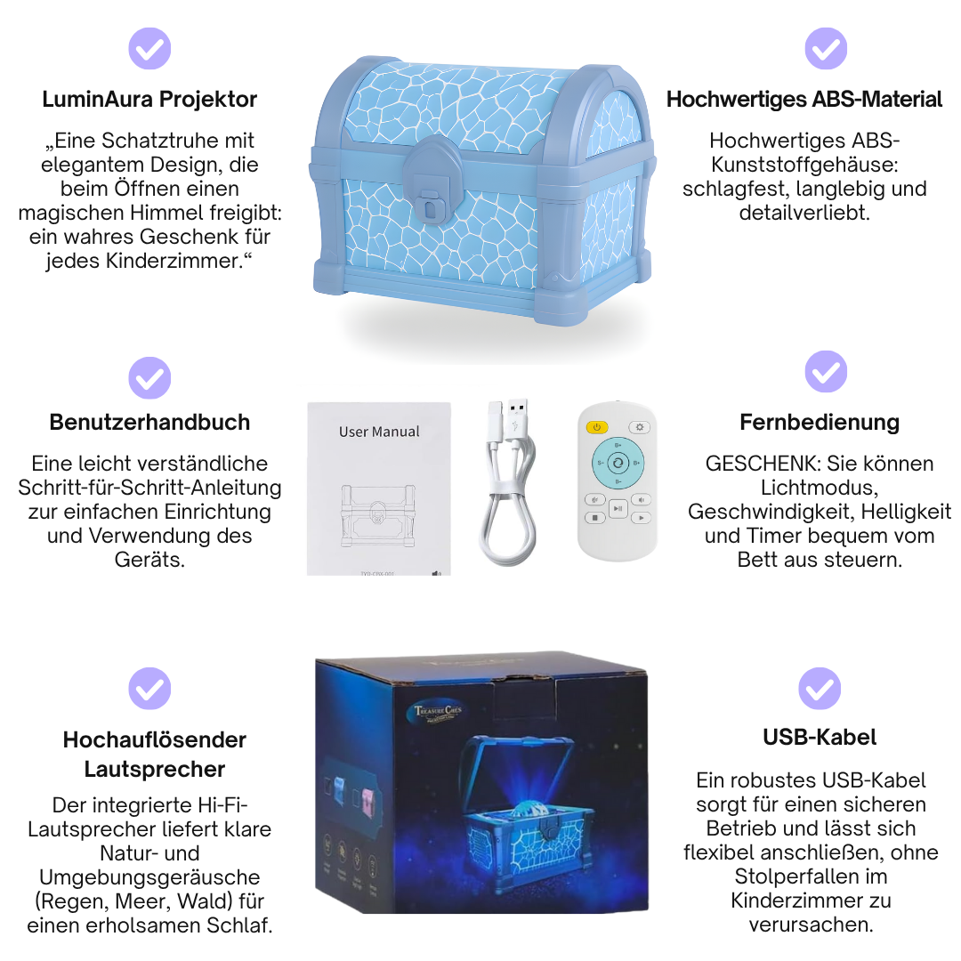 Luminaura™ – Magic Chest 3D-Aurora-Projektor